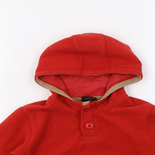 NEXT Boys Red  Fleece Pullover Hoodie Size 4-5 Years