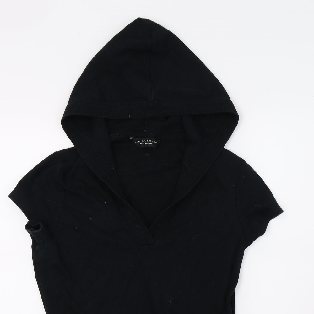 Dorothy Perkins Womens Black  Jersey Pullover Hoodie Size 12