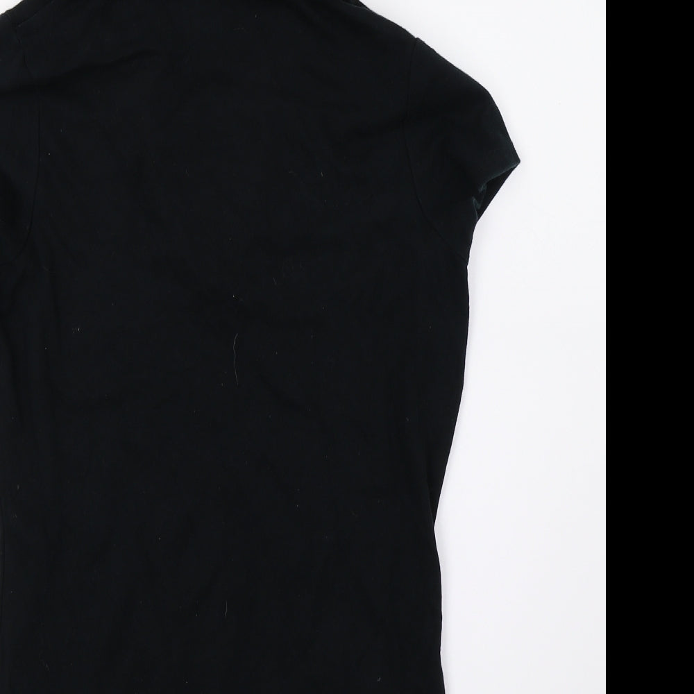 Dorothy Perkins Womens Black  Jersey Pullover Hoodie Size 12
