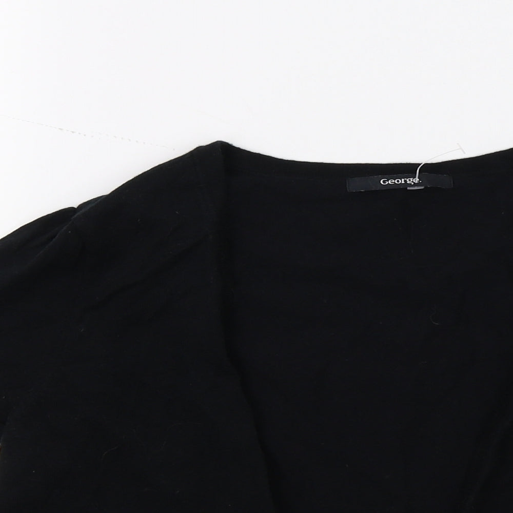 George Womens Black  Knit Cardigan Jumper Size 14