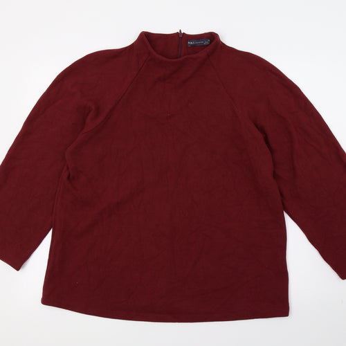 Marks and Spencer Womens Red  Jersey Pullover Sweatshirt Size 16