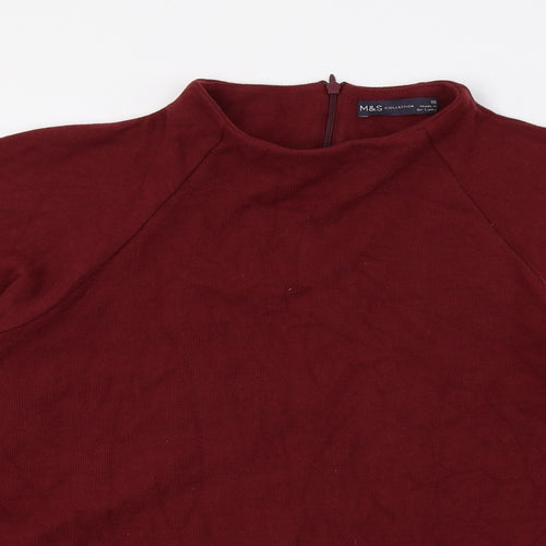 Marks and Spencer Womens Red  Jersey Pullover Sweatshirt Size 16