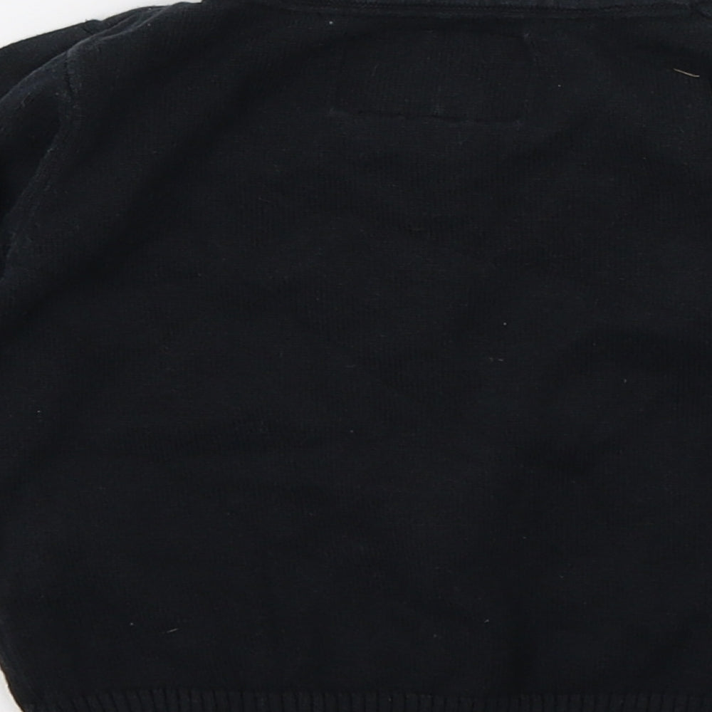 Young Dimension Boys Black  Knit Cardigan Jumper Size 2-3 Years