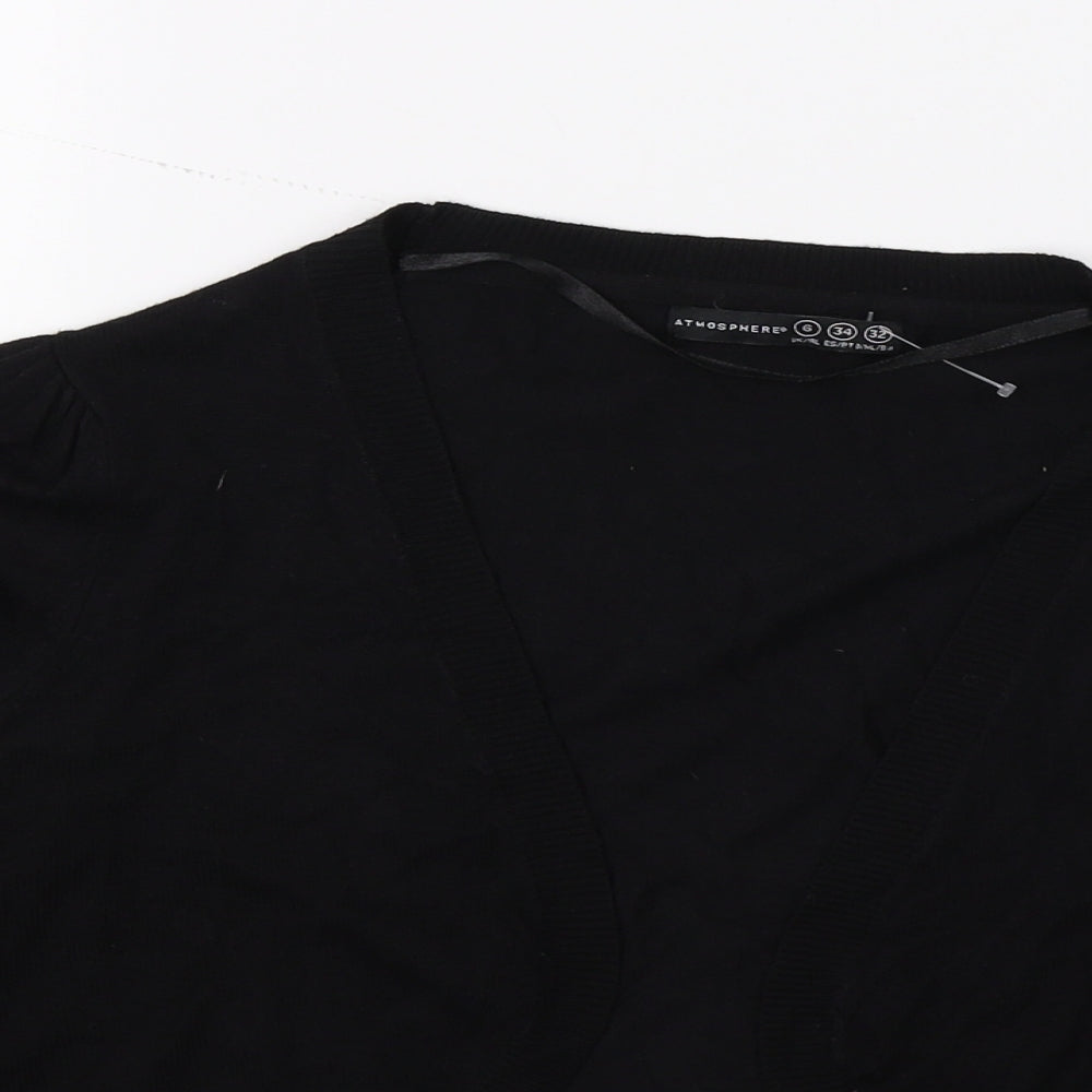 Atmosphere Womens Black  Knit Cardigan Jumper Size 6