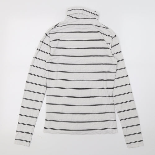 Dotti Womens White Striped Jersey Basic T-Shirt Size XS