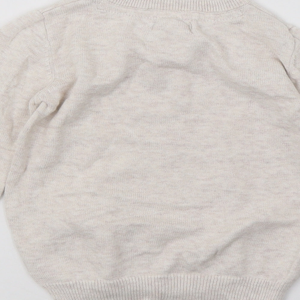 Primark Girls Pink Geometric Knit Pullover Jumper Size 4-5 Years