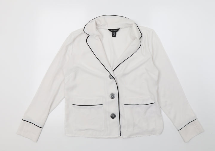 New Look Womens White   Jacket  Size 10