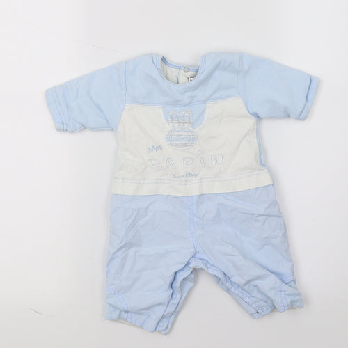 Sucre d'Orge Boys Blue Geometric Jersey Unitard One-Piece Size 0-3 Months  - Mon Lapin
