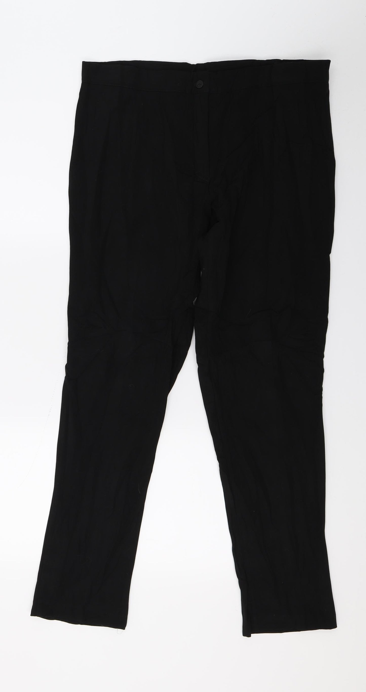Preworn Womens Black   Trousers  Size 16 L29 in