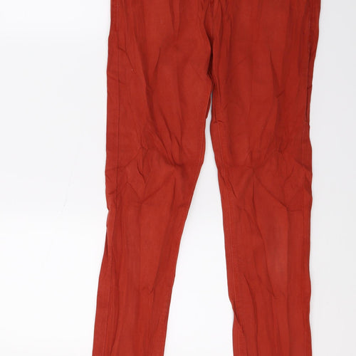 Papaya Womens Orange  Denim Skinny Jeans Size 10 L31 in