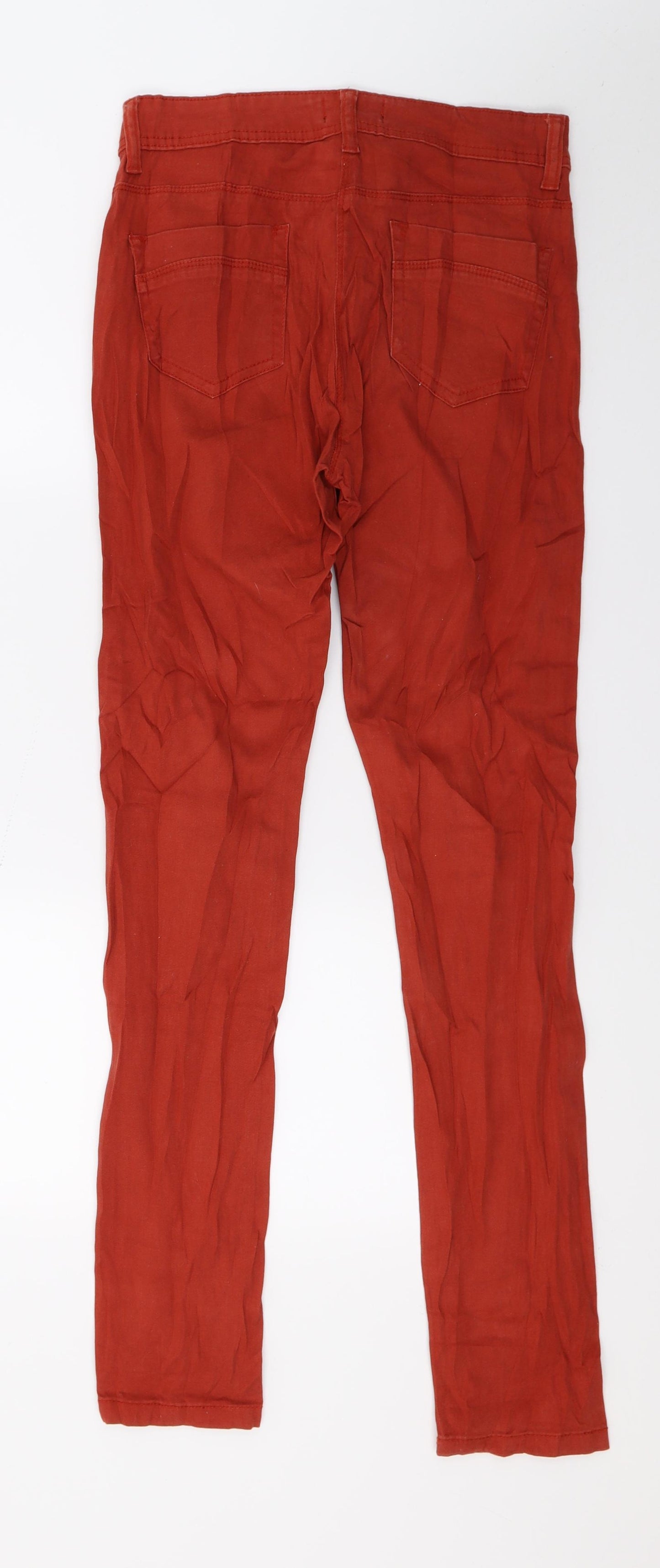 Papaya Womens Orange  Denim Skinny Jeans Size 10 L31 in