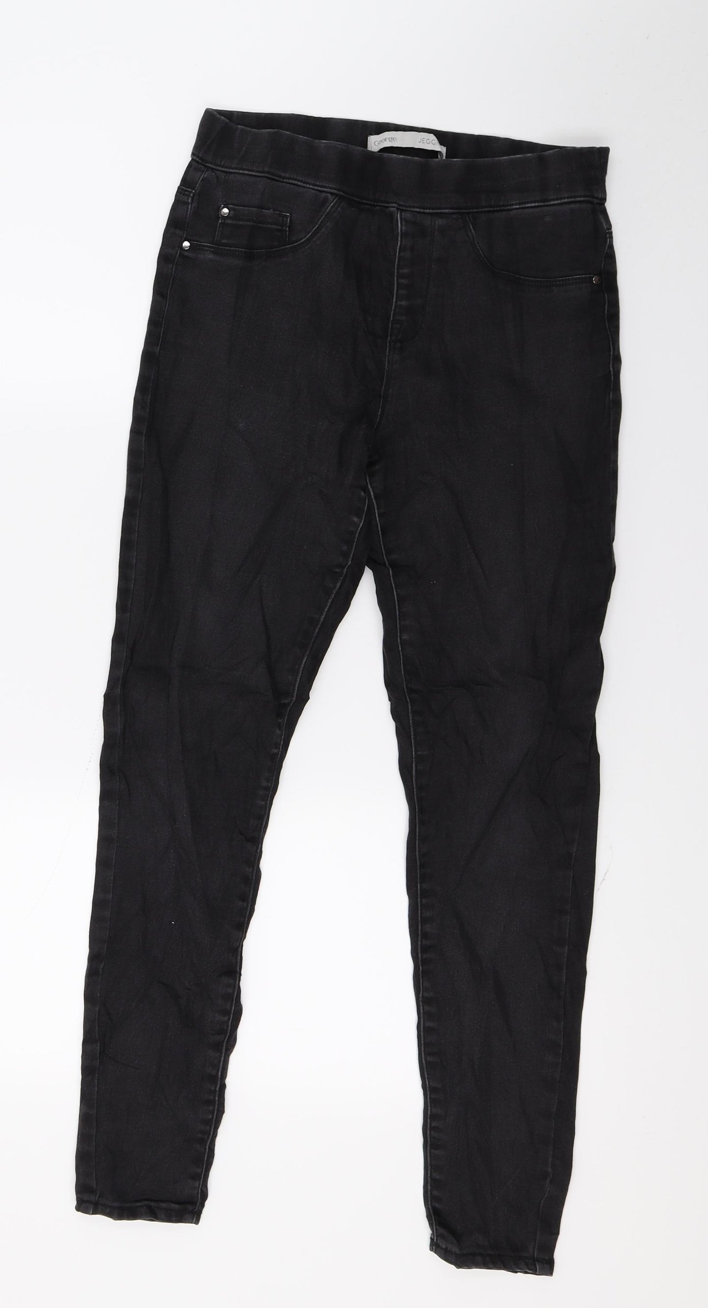George Womens Grey  Denim Jegging Jeans Size 10 L27 in