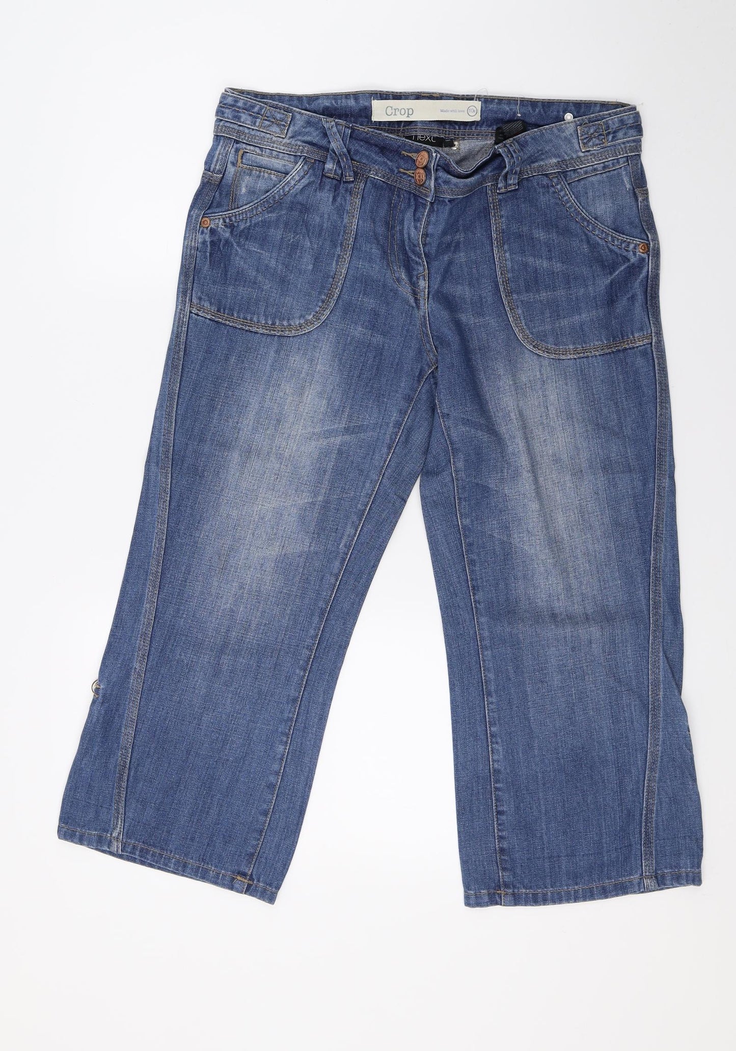 NEXT Womens Blue  Denim Cropped Jeans Size 10 L23 in