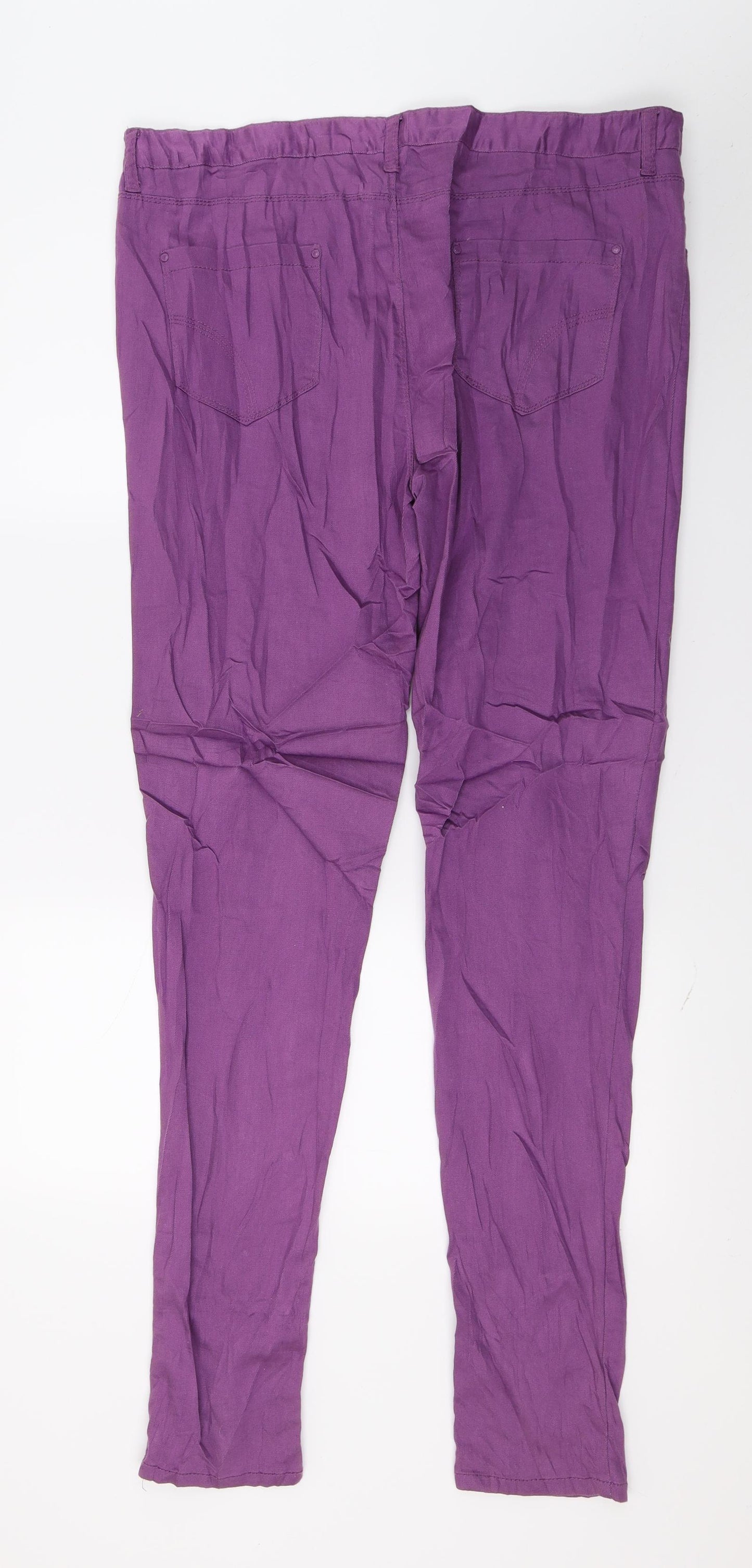 Denim & Co. Womens Purple  Denim Skinny Jeans Size 20 L33 in