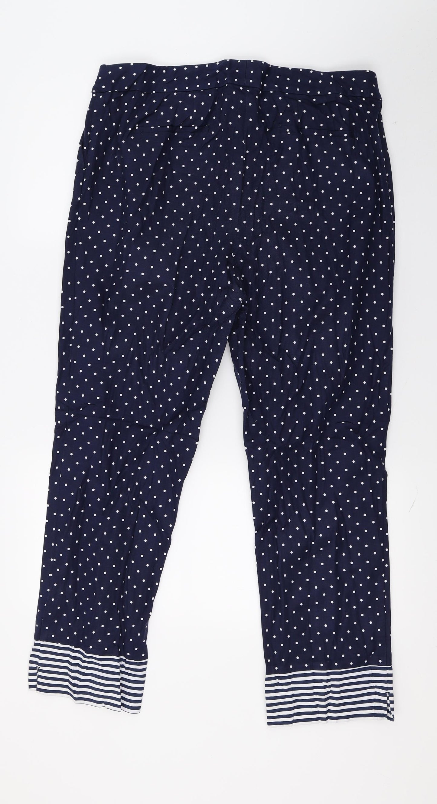 Boden Womens Blue Polka Dot  Trousers  Size 16 L27 in