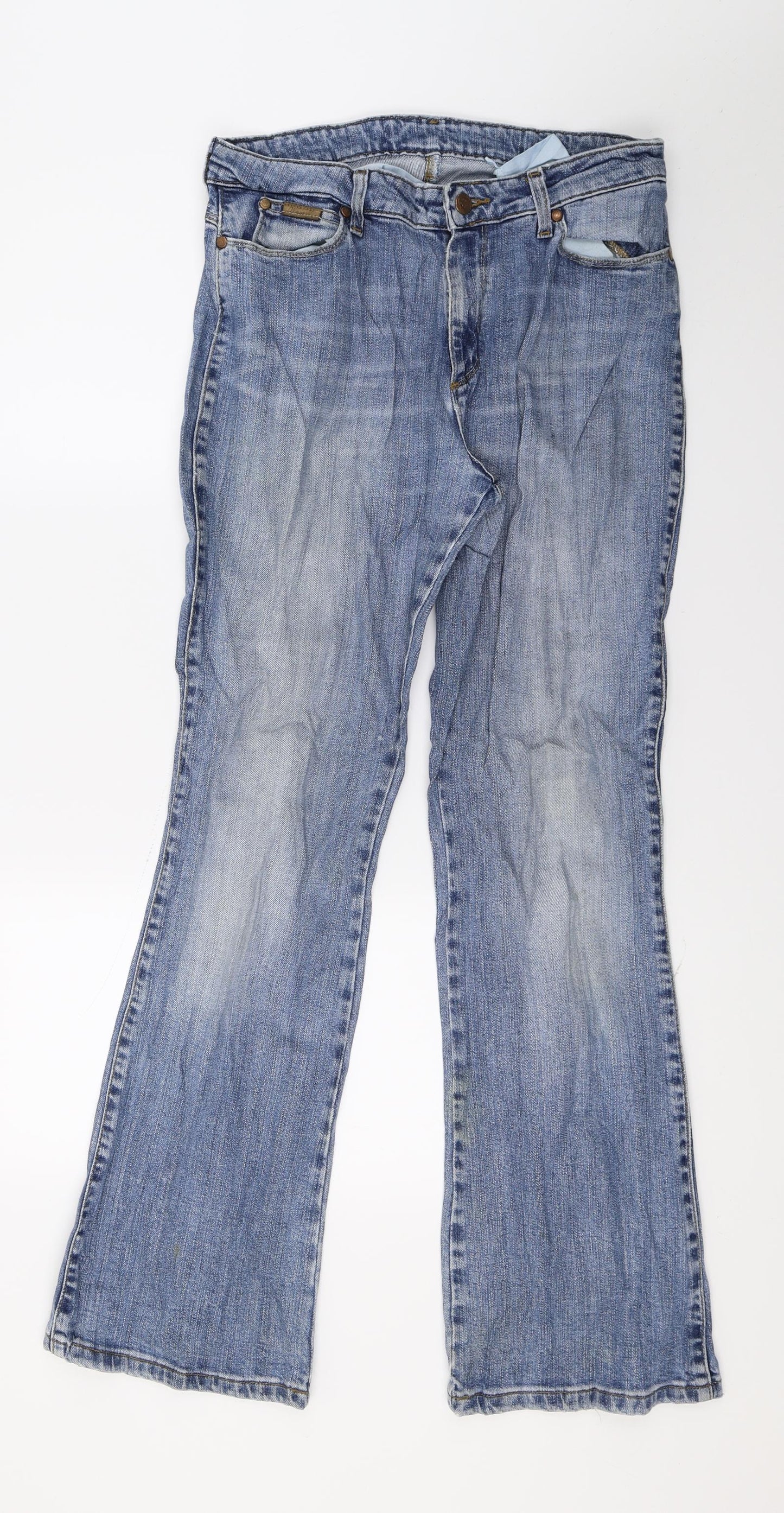 Wrangler Womens Blue  Denim Straight Jeans Size 32 in L30 in