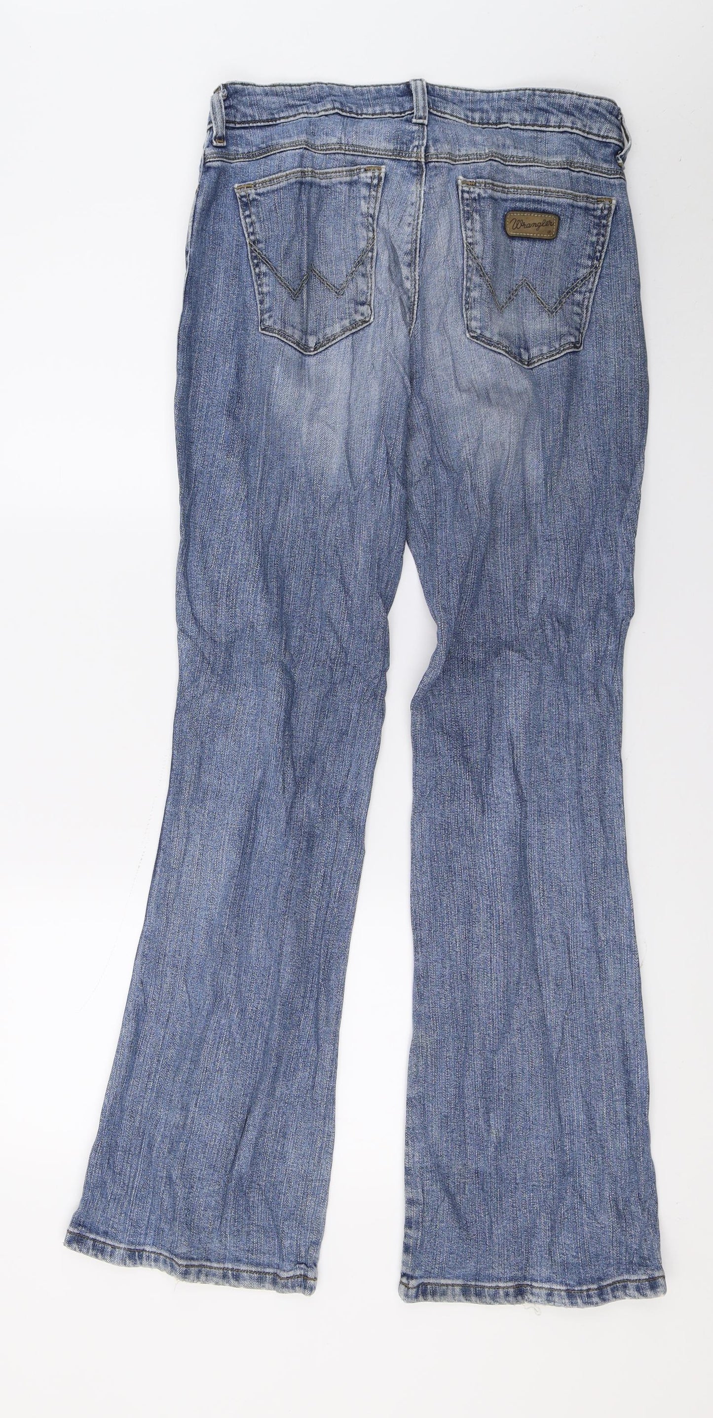 Wrangler Womens Blue  Denim Straight Jeans Size 32 in L30 in
