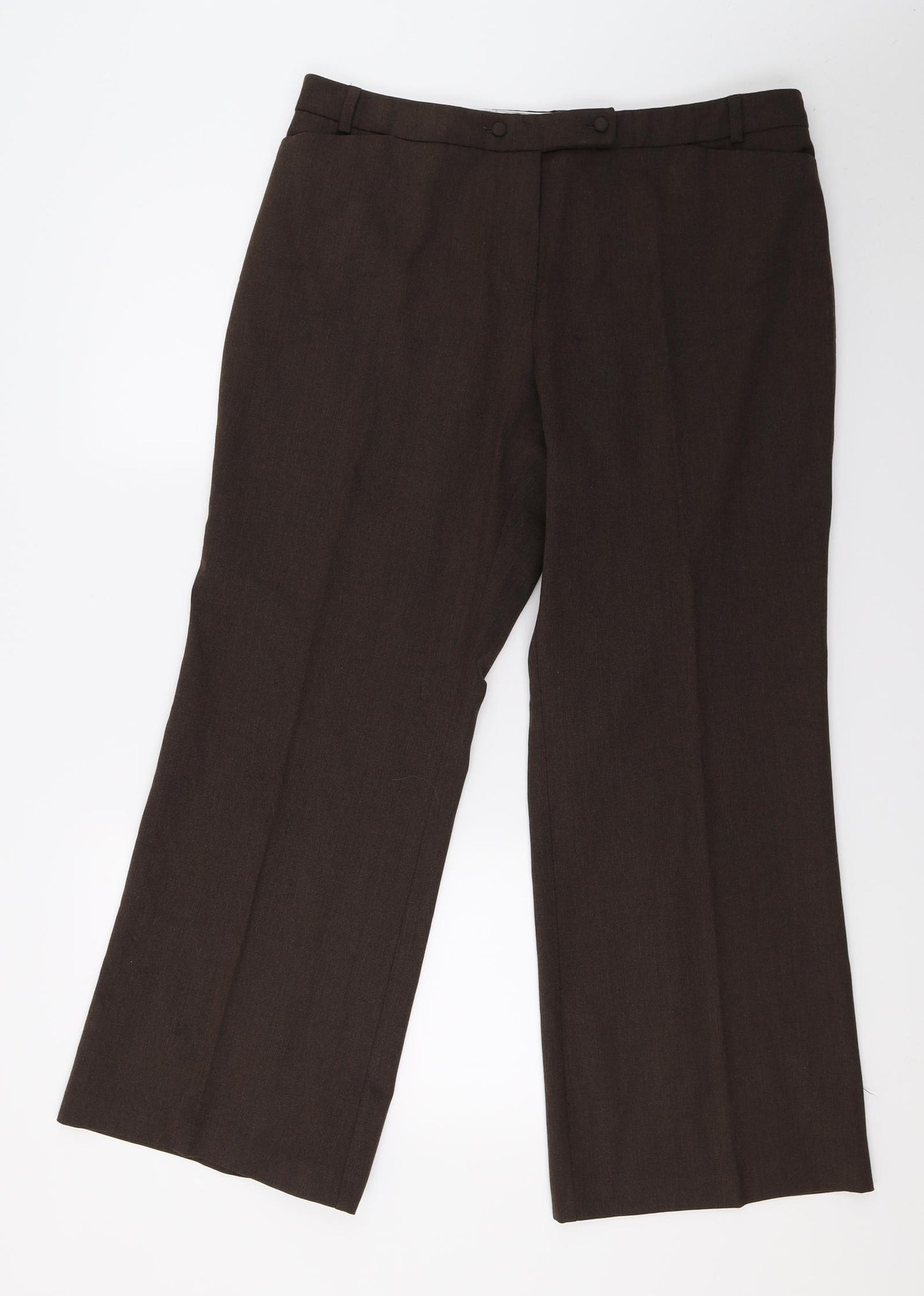 Marks and Spencer Womens Brown   Trousers  Size 16 L28 in