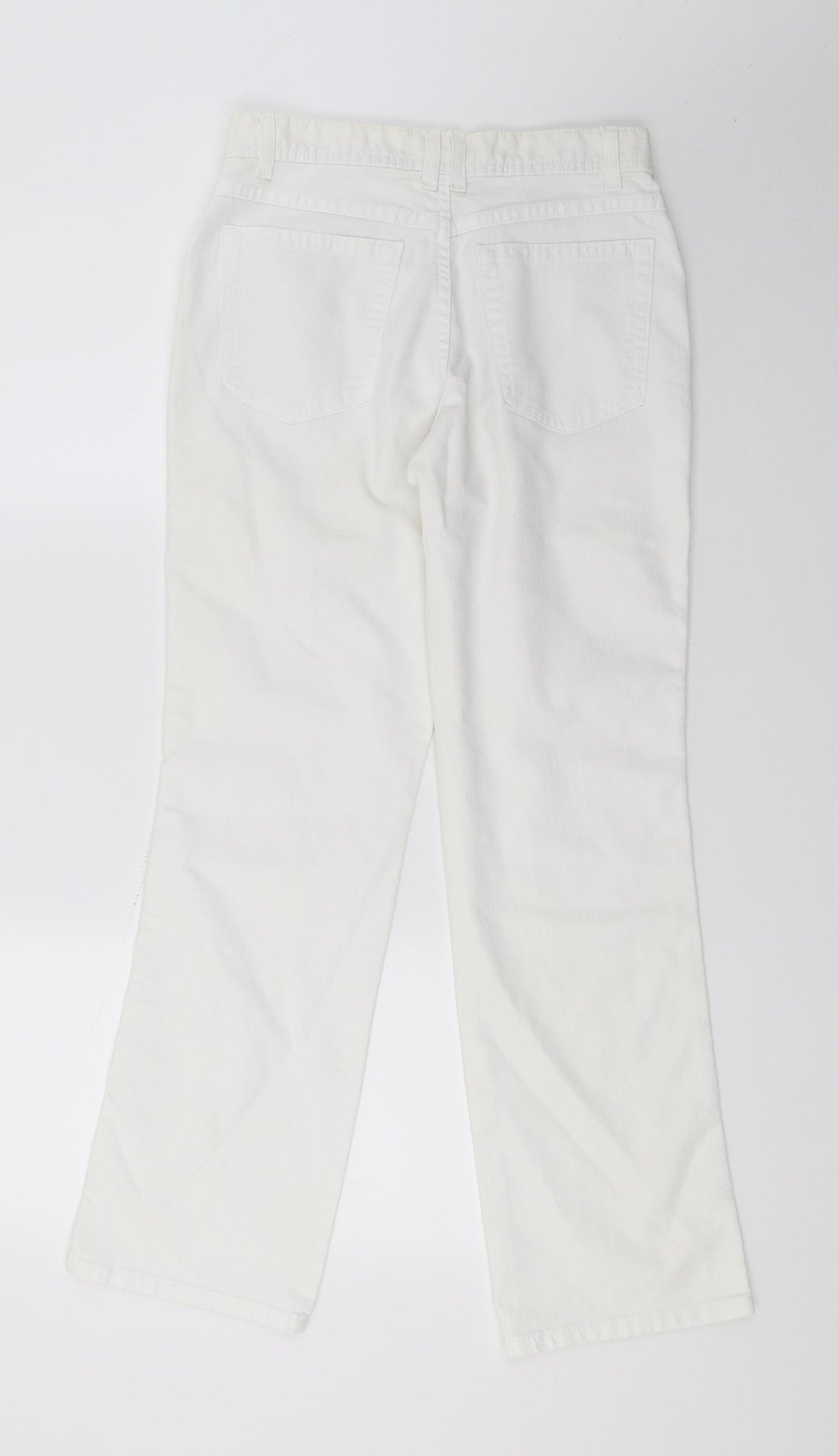Marks and Spencer Womens White  Denim Straight Jeans Size 8 L29 in