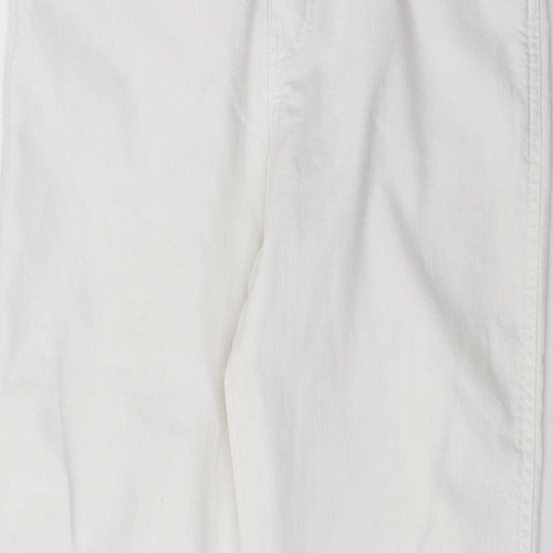 Marks and Spencer Womens White  Denim Straight Jeans Size 8 L29 in