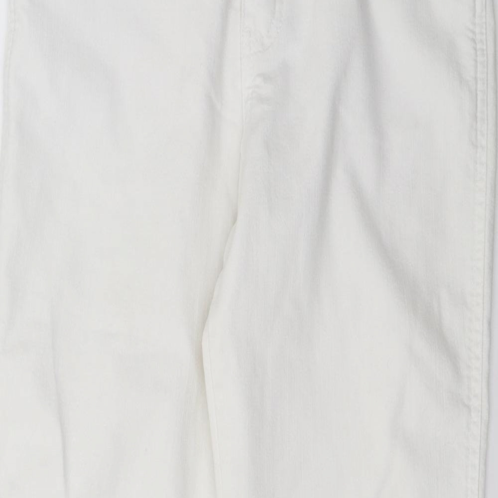 Marks and Spencer Womens White  Denim Straight Jeans Size 8 L29 in