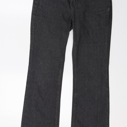 Per Una Womens Grey  Denim Straight Jeans Size 8 L29 in