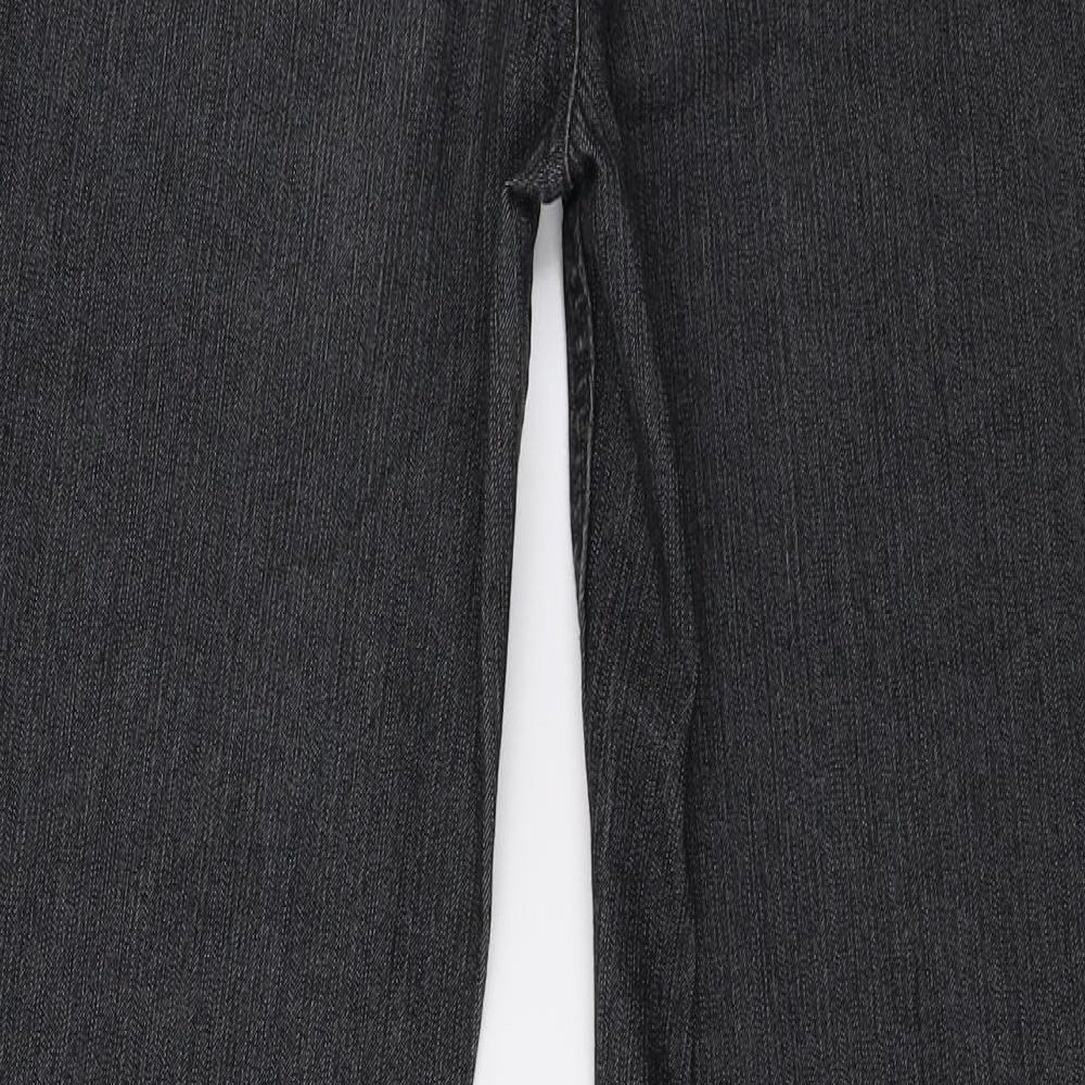 Per Una Womens Grey  Denim Straight Jeans Size 8 L29 in