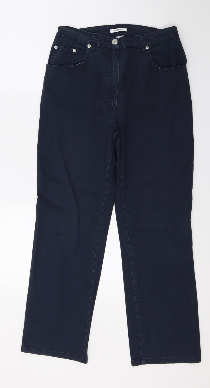 Damart Womens Blue Denim Cropped Jeans Size 10 L27 in