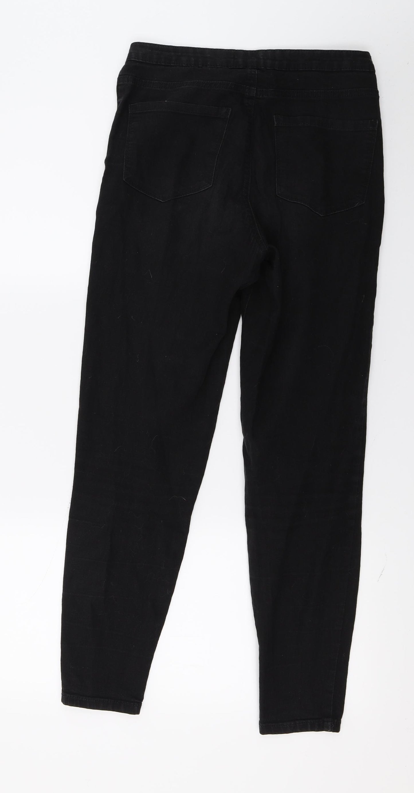 Denim & Co. Womens Black  Denim Skinny Jeans Size 10 L27 in