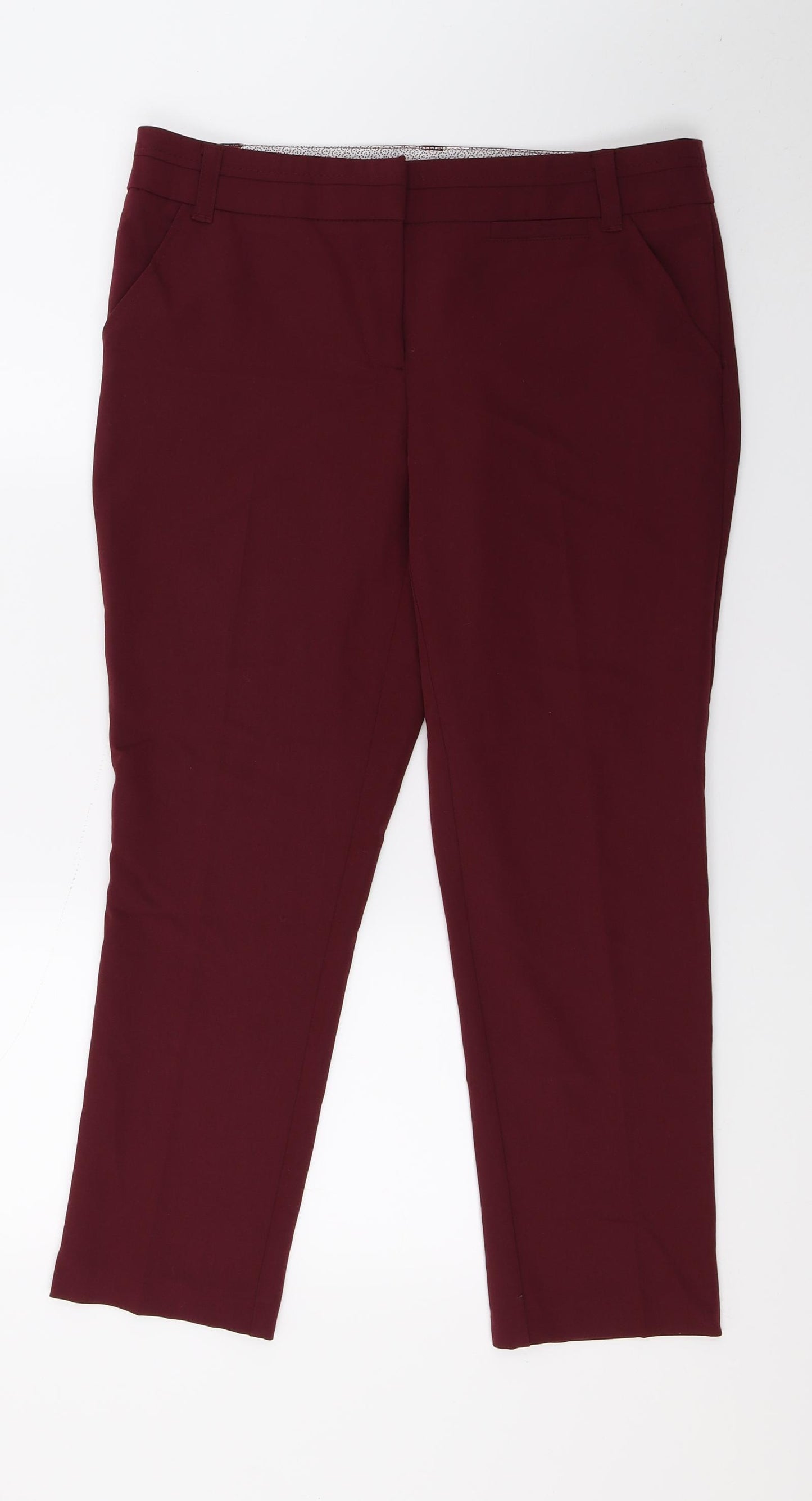 NEXT Womens Purple   Cropped Trousers Size 10 L25 in
