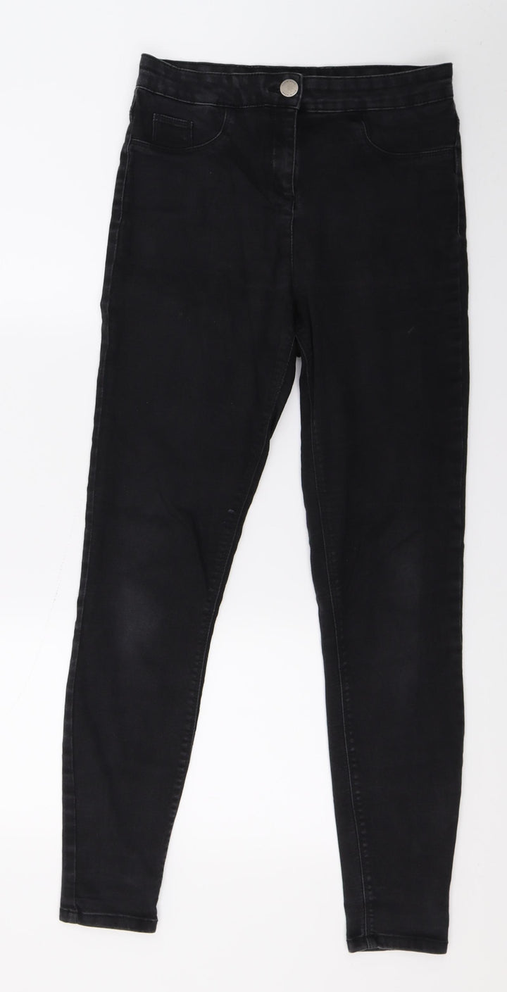 Matalan Womens Black Denim Skinny Jeans Size 10 L28 in