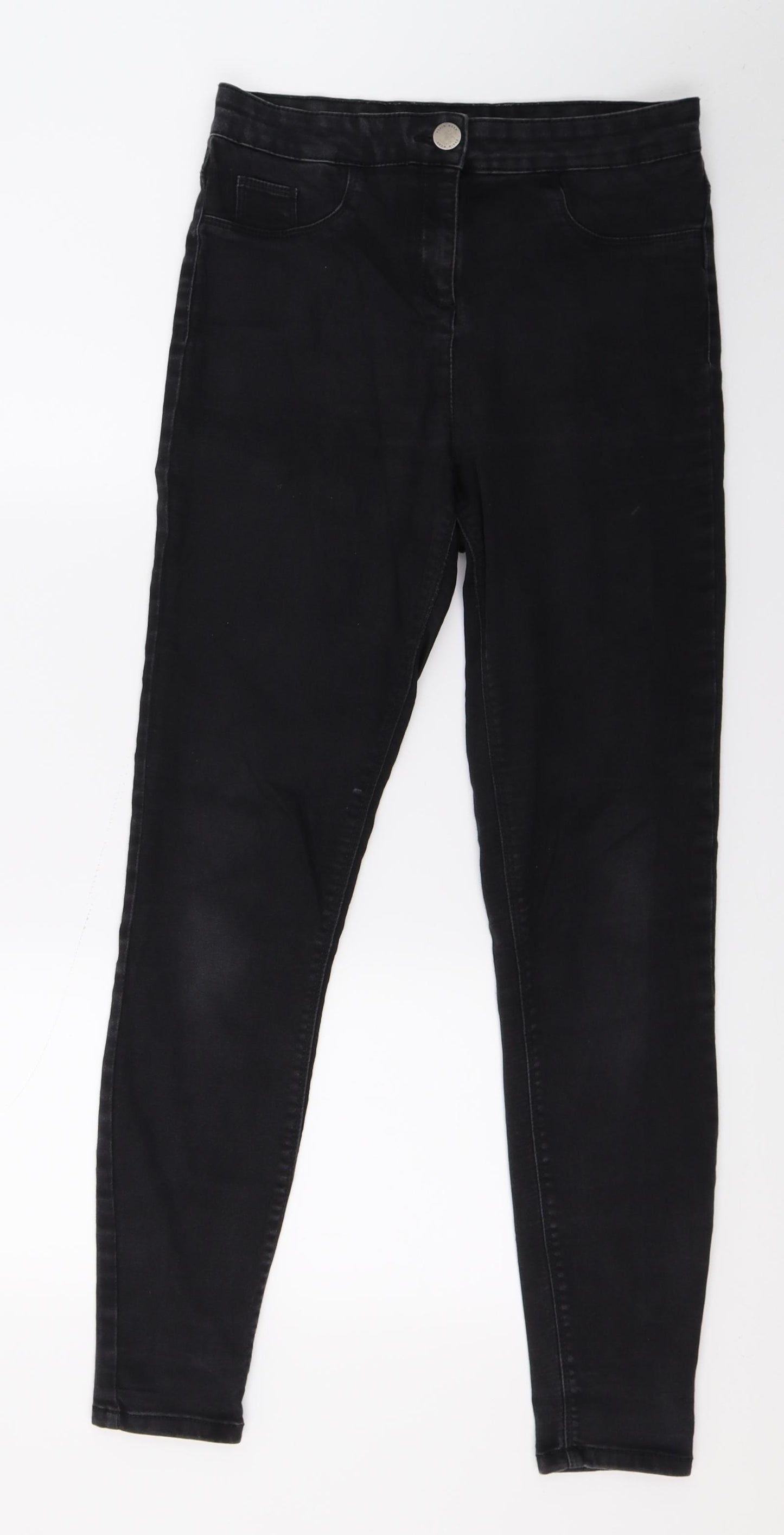 Matalan Womens Black  Denim Skinny Jeans Size 10 L28 in