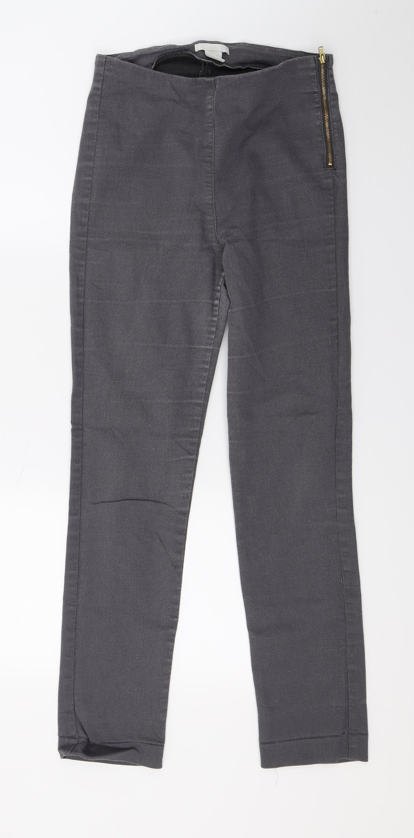 H&M Womens Grey  Denim Jegging Jeans Size 8 L27 in
