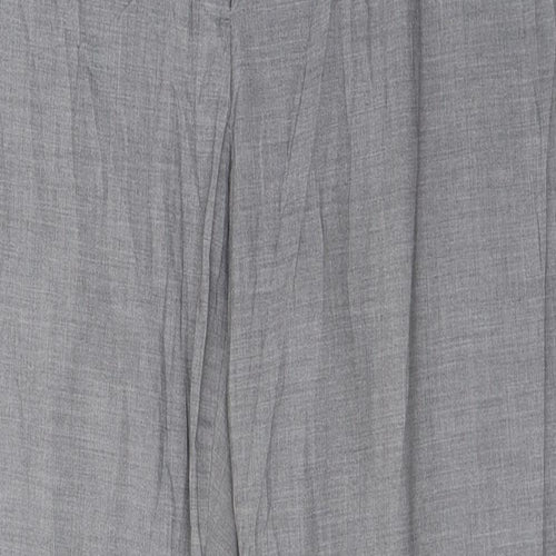 H&M Womens Grey   Cropped Trousers Size 12 L29 in