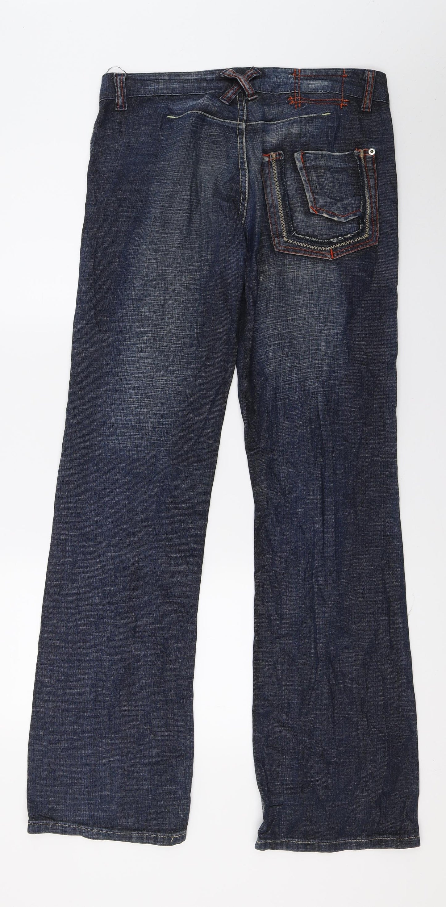EXIT Mens Blue  Denim Straight Jeans Size 32 L31 in