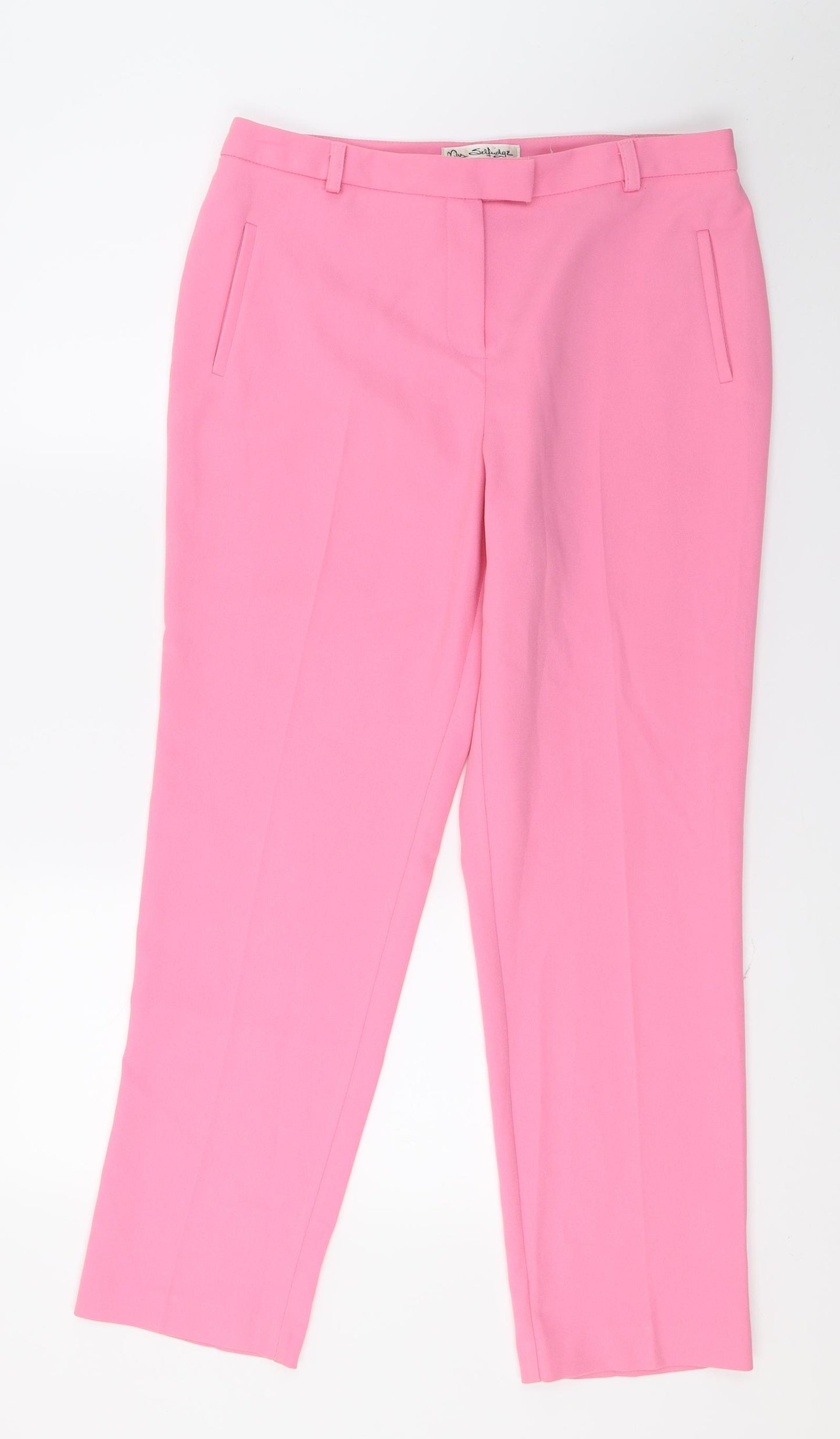 Miss Selfridge Womens Pink   Trousers  Size 12 L27 in