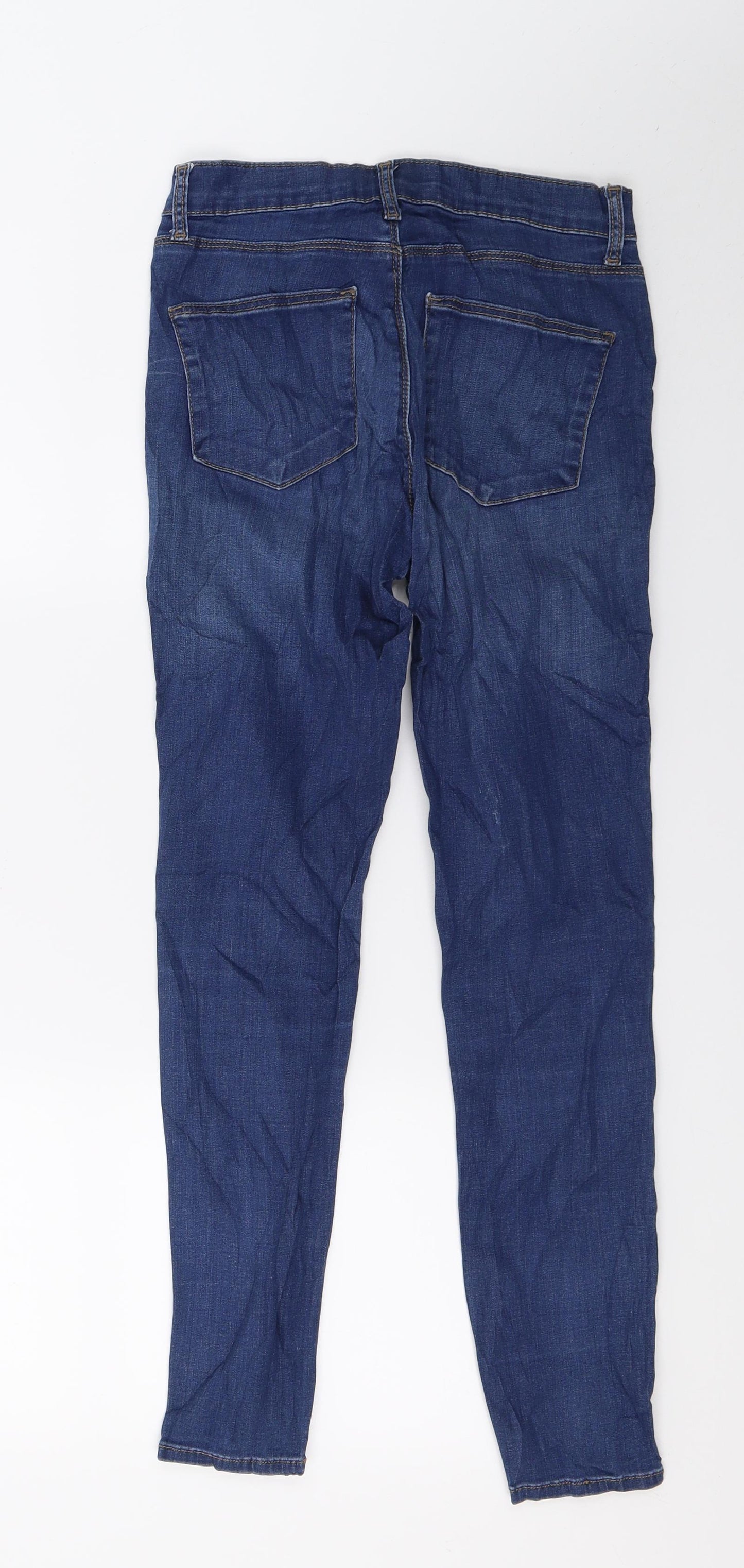 Topshop Womens Blue  Denim Skinny Jeans Size 28 in L30 in
