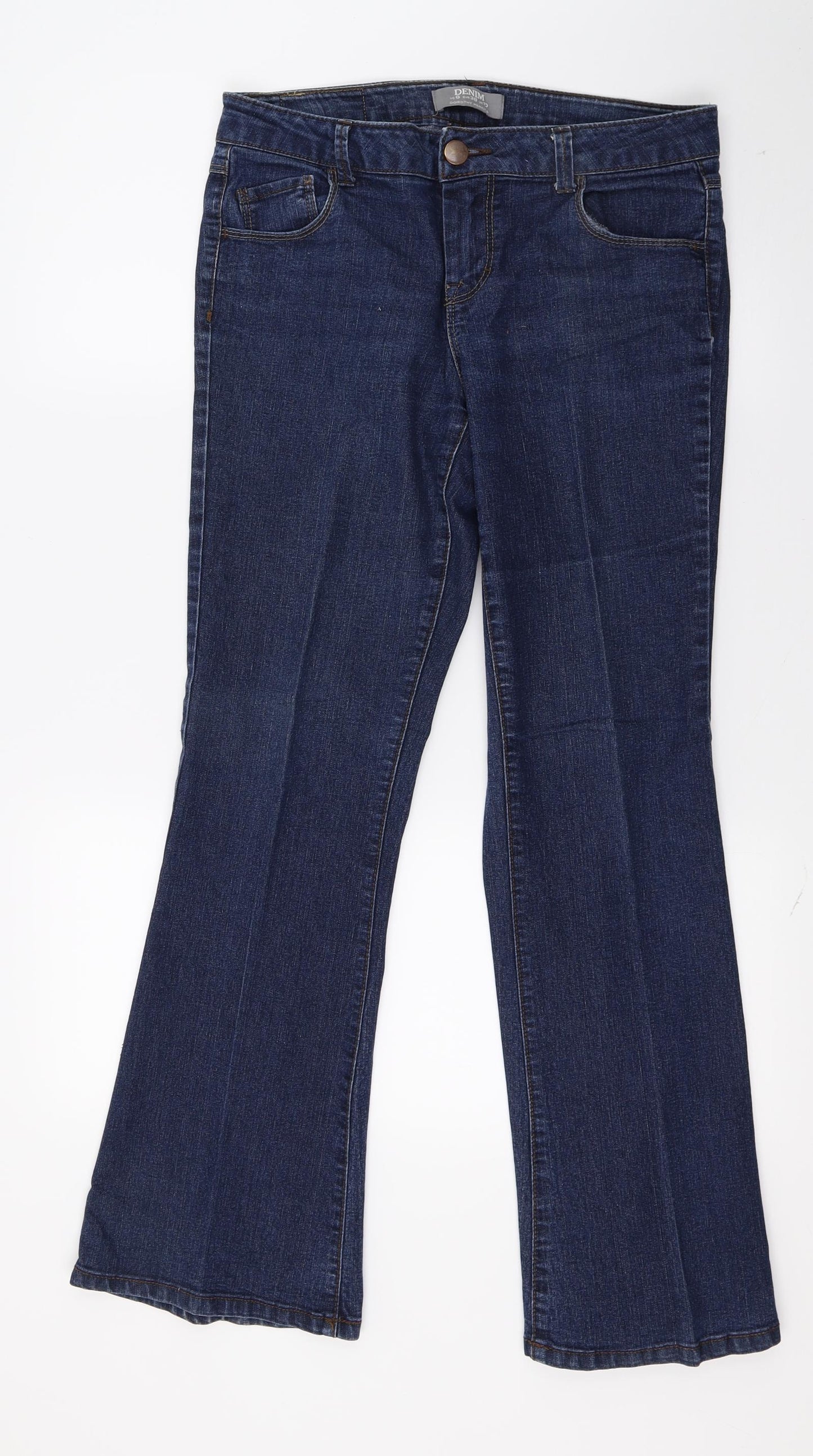 Dorothy Perkins Womens Blue  Denim Straight Jeans Size 10 L29 in