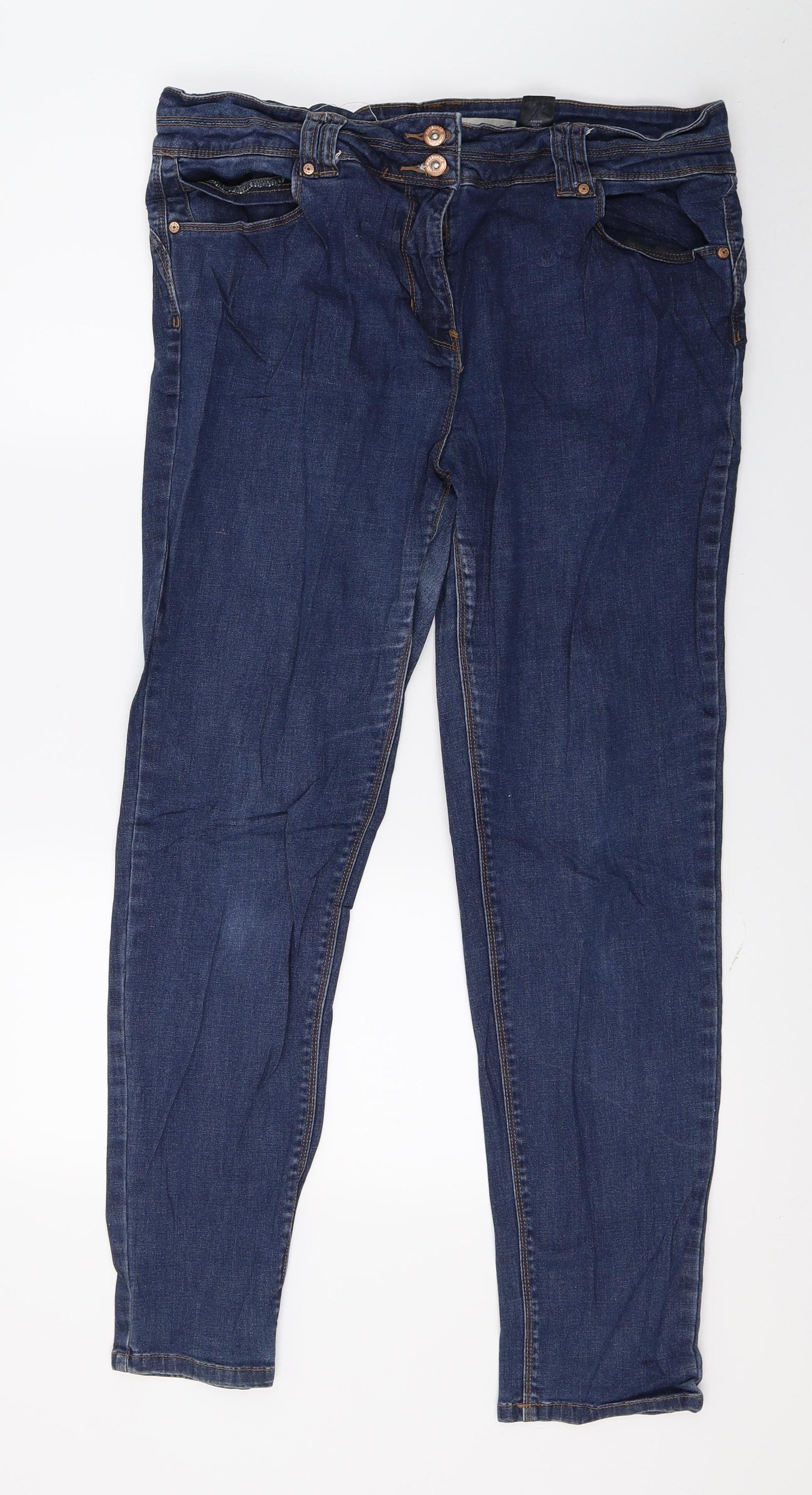 NEXT Womens Blue  Denim Skinny Jeans Size 18 L29 in