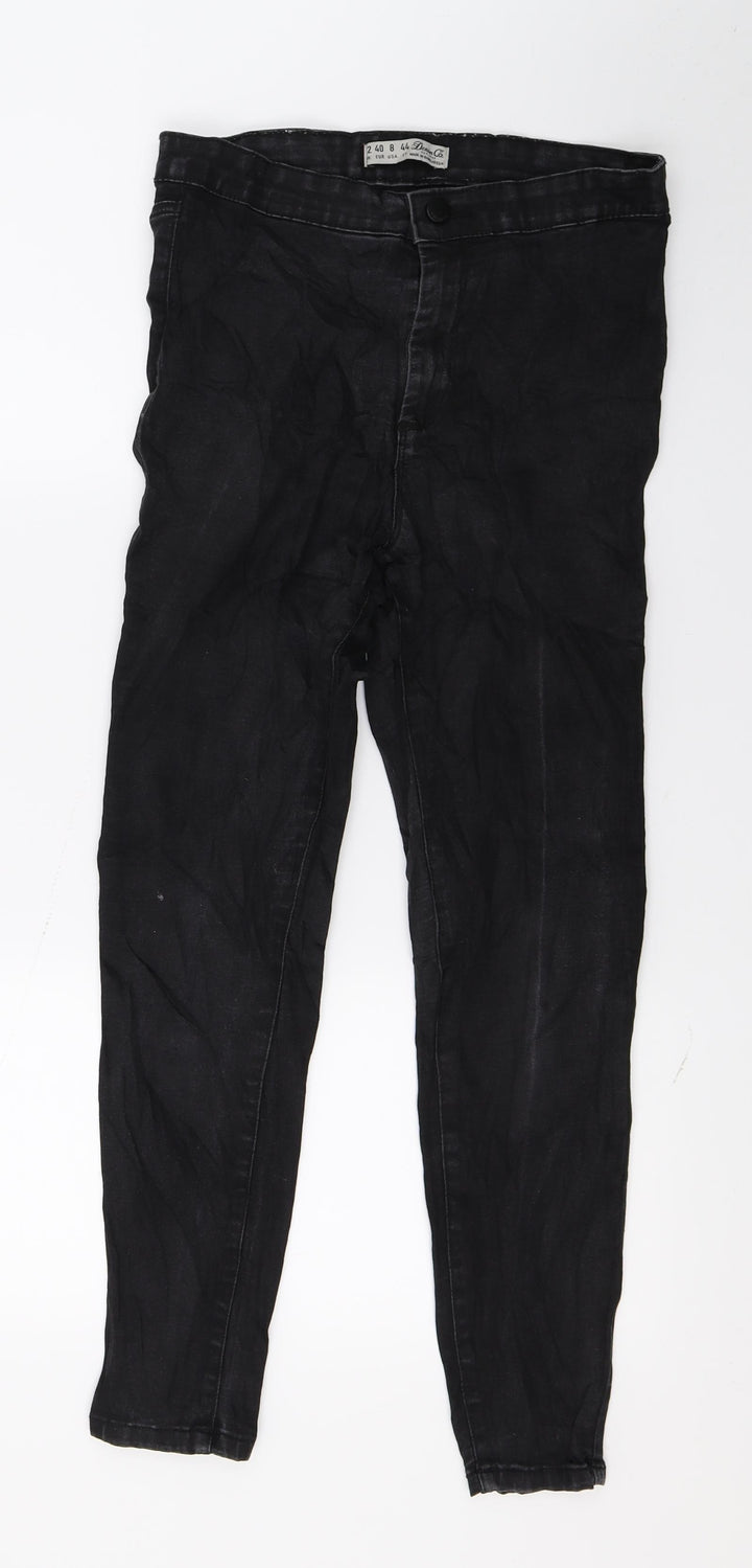 Denim & Co. Womens Black Denim Skinny Jeans Size 12 L25 in