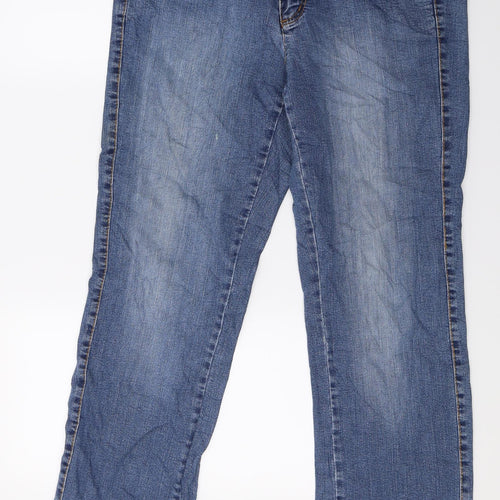 John Baner Womens Blue  Denim Straight Jeans Size 14 L29 in