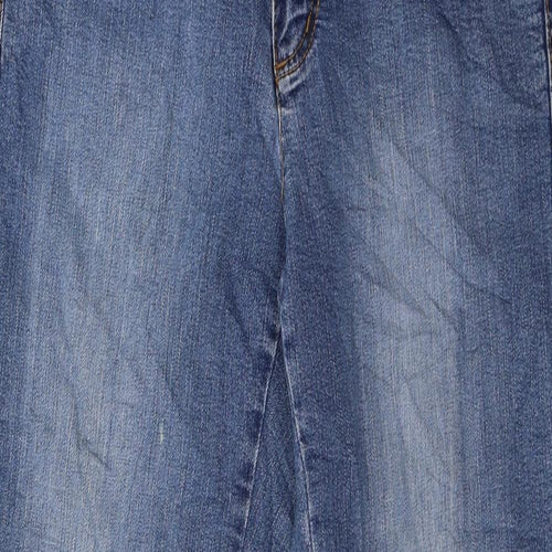 John Baner Womens Blue  Denim Straight Jeans Size 14 L29 in