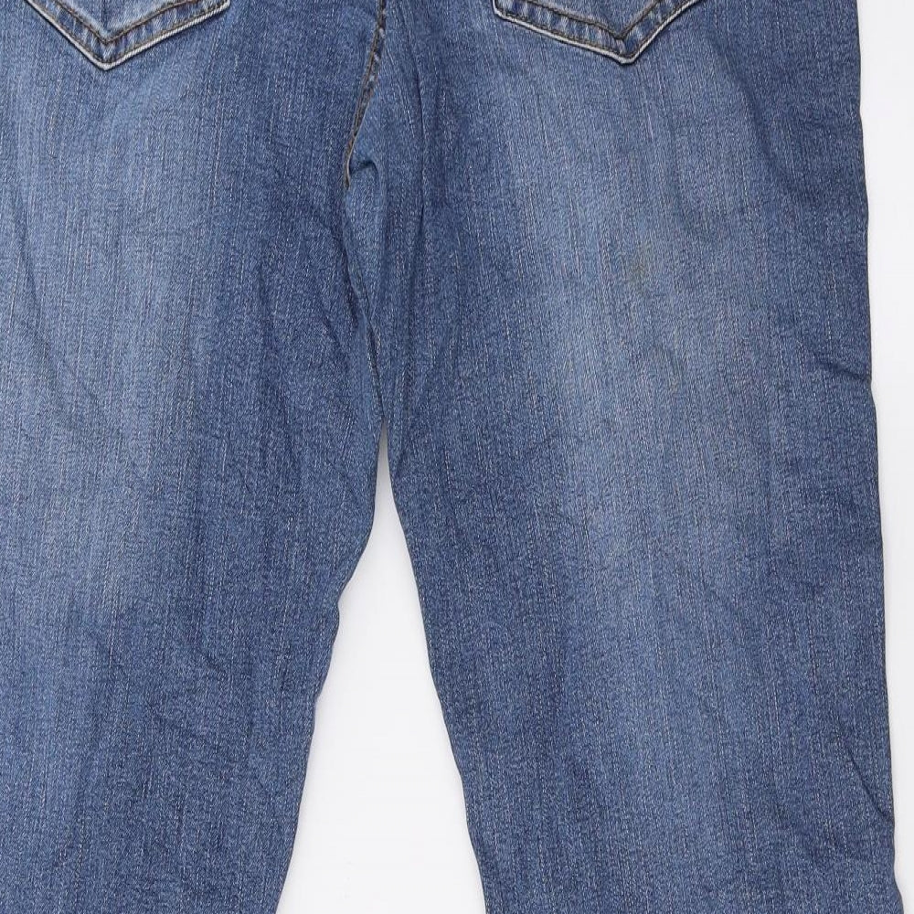 John Baner Womens Blue  Denim Straight Jeans Size 14 L29 in