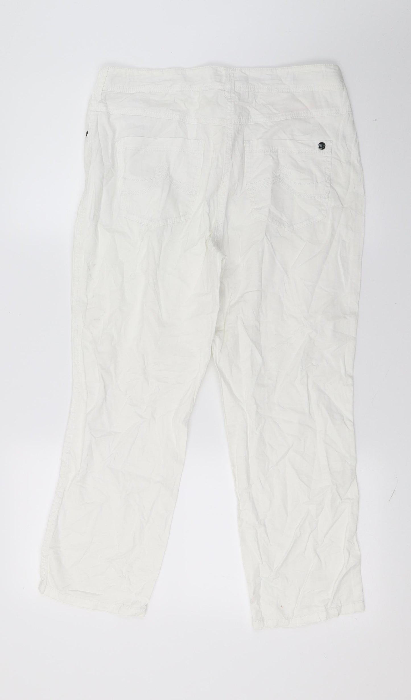 Cecil Womens White   Trousers  Size 28 in L23 in