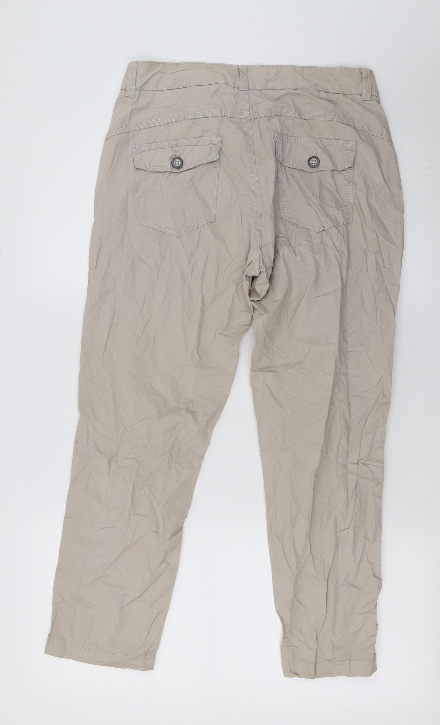 Street One Womens Brown   Cropped Trousers Size 34 in L26 in
