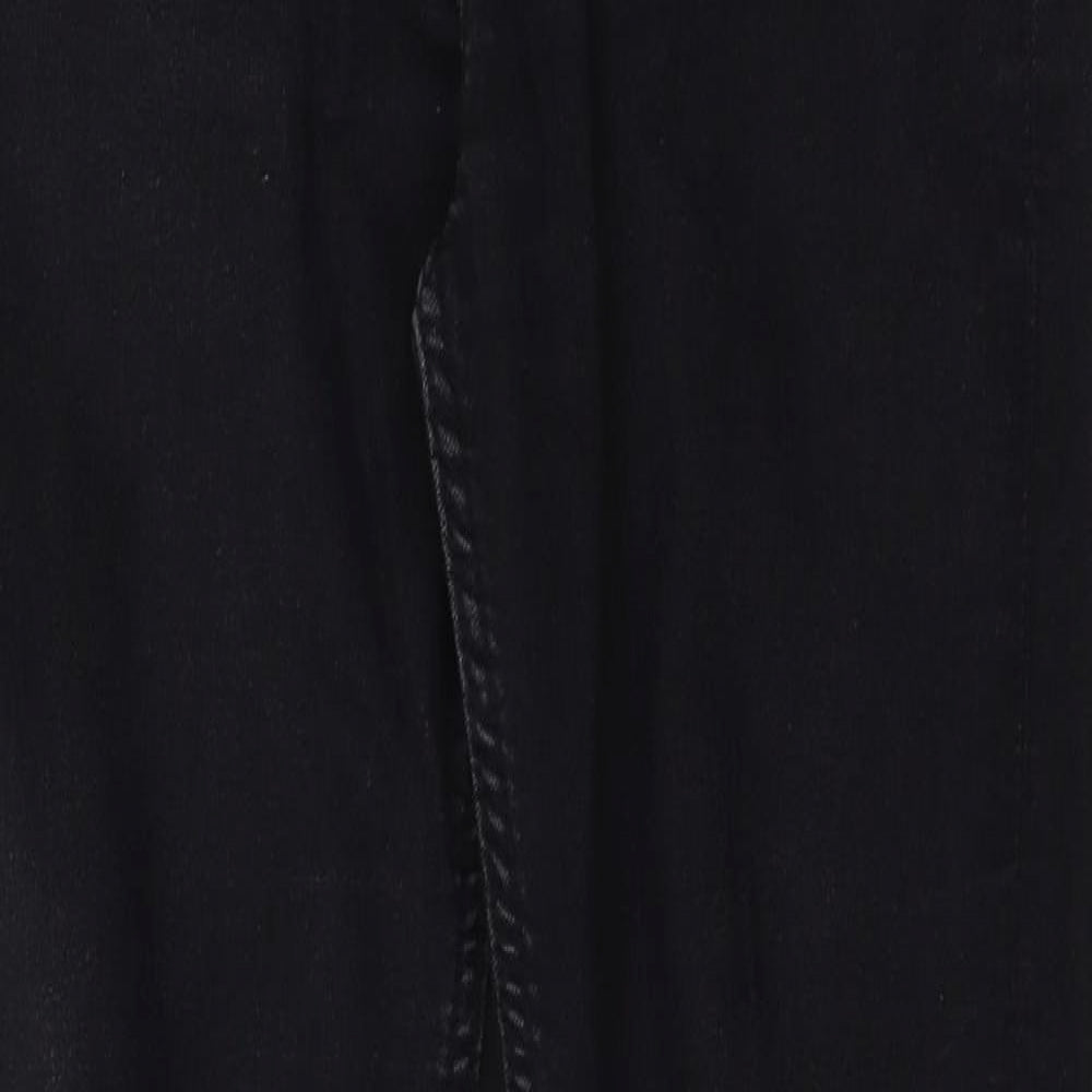 F&F Womens Grey  Denim Skinny Jeans Size 10 L29 in - Lace up detail