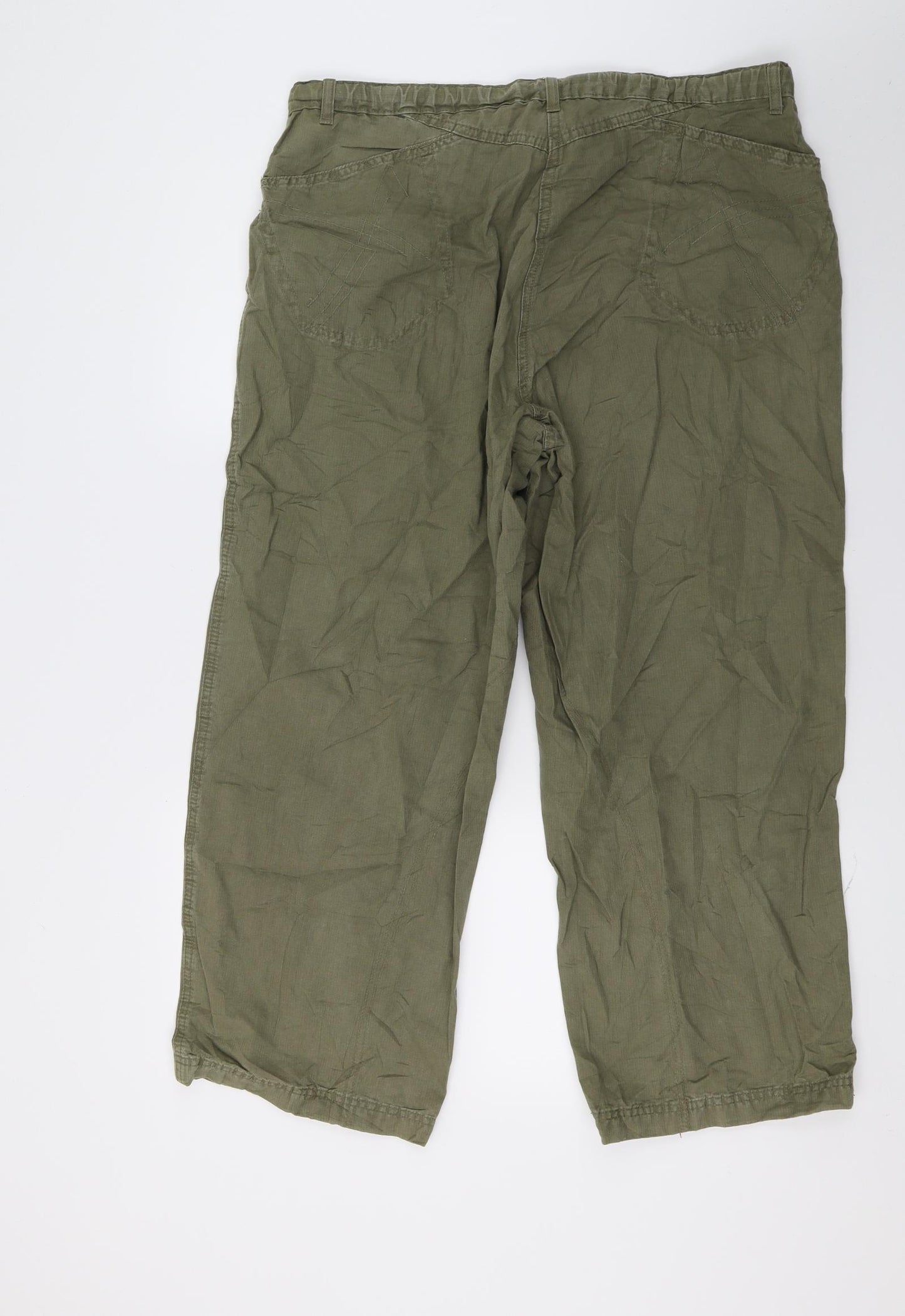 Zhenzi Womens Green   Trousers  Size 16 L25 in