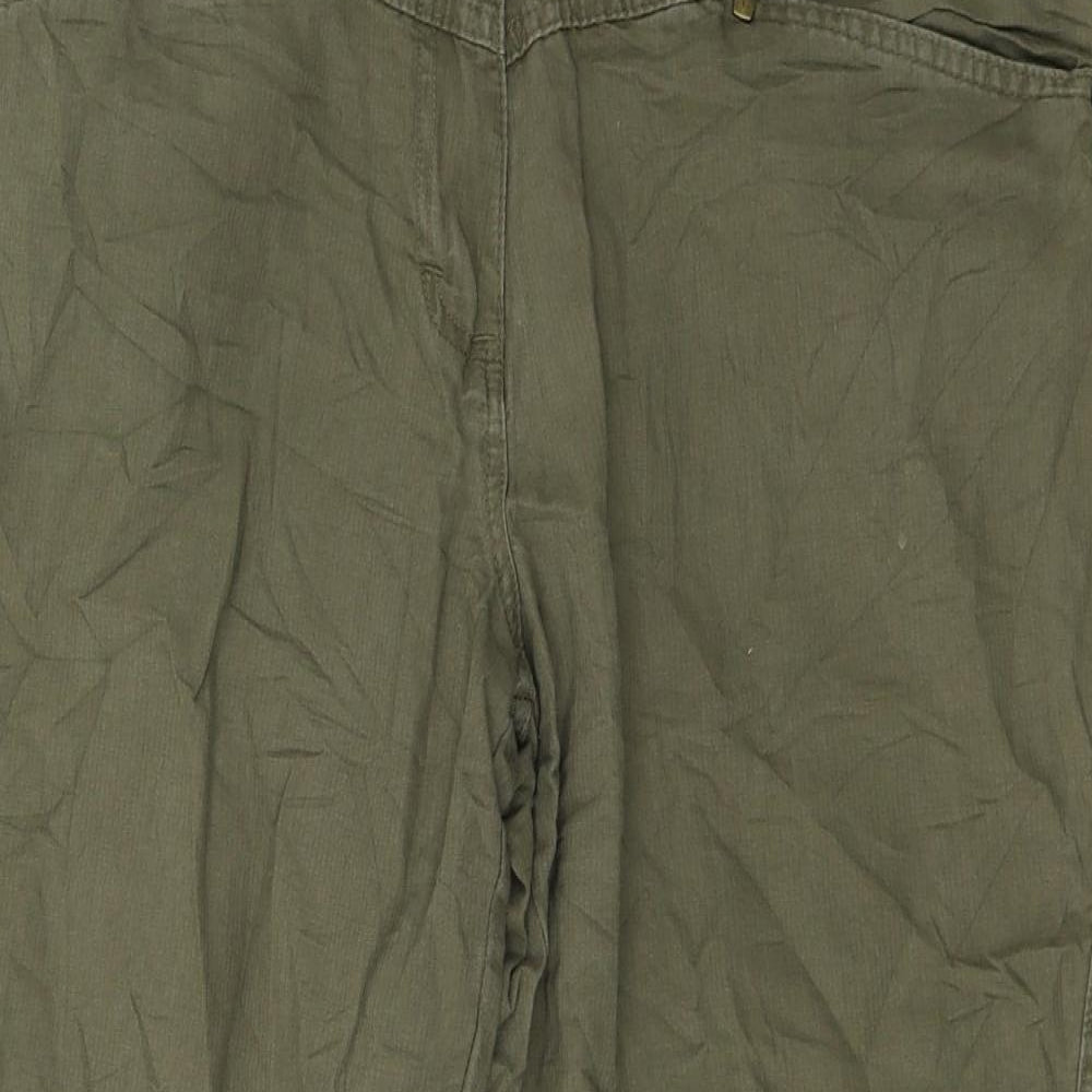 Zhenzi Womens Green   Trousers  Size 16 L25 in