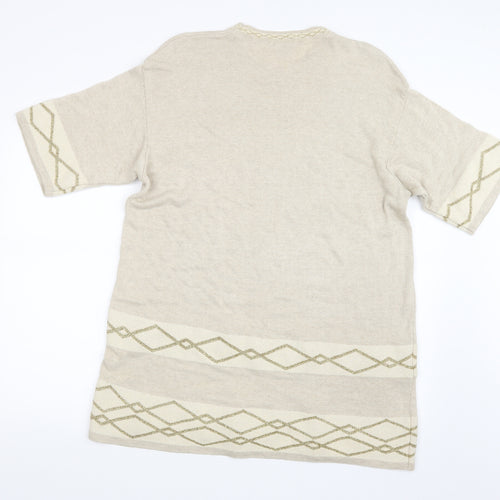 Sensations Womens Beige  Knit Pullover Jumper Size L
