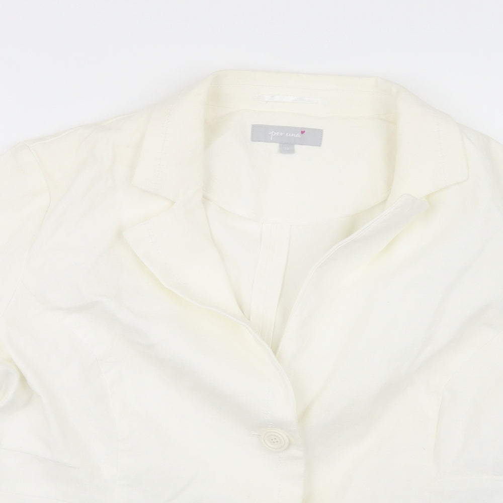 Per Una Womens White   Jacket  Size 18